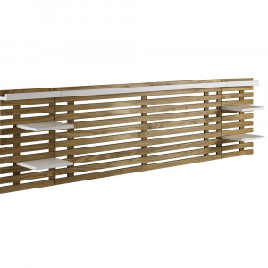 Tablie pat maro/alb din lemn 240 cm Nidra Quiet Object