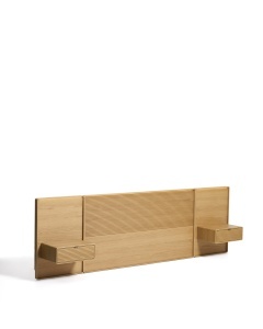 Tablie pat maro cu LED 296 cm Norlen Kave Home
