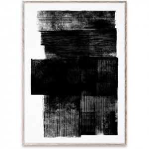 Tablou alb/negru cu rama din lemn Midnight 01 Paper Collective