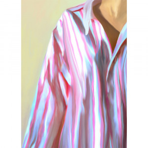 Tablou multicolor cu rama din lemn 30x40 cm Dad Shirt Paper Collective