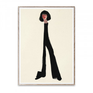 Tablou multicolor cu rama din lemn Black Pants Paper Collective