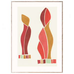 Tablou multicolor cu rama din lemn Come Closer Paper Collective