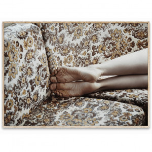 Tablou multicolor cu rama din lemn Restless Feet Paper Collective