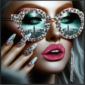 Tablou multicolor din fibre naturale 60x60 cm Ofelia Ter Halle