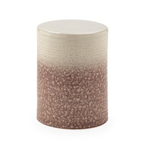 Taburet decorativ alb/roz din ceramica 33 cm Reefs Thai Natura