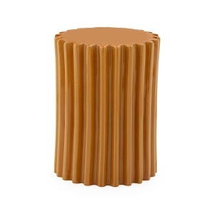 Taburet decorativ portocaliu din ceramica 33 cm Loka Thai Natura