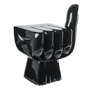 Taburet din plastic negru 38x54 cm Fist Pols Potten