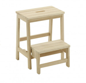 Taburet pentru picioare maro din lemn de stejar 40x50 cm Nell Kave Home