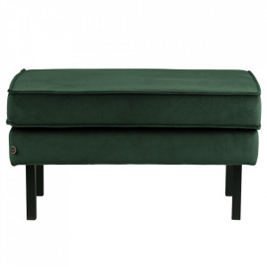 Taburet pentru picioare verde padure din catifea 54x84 cm Rodeo Woood