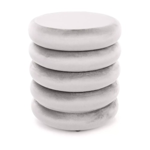 Taburet rotund bej din catifea Calvi The Home Collection