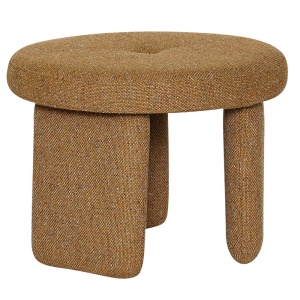Taburet rotund ocru din textil 54 cm Rocco Hubsch