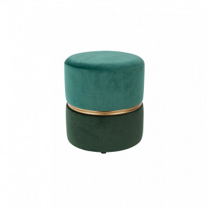 Taburet verde din catifea Bubbly Quiet Object
