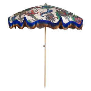 Umbrela pentru plaja multicolora din poliester si lemn Traditional Blend HK Living
