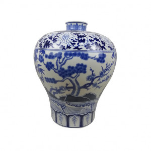 Vaza alba/albastra din portelan 48 cm Dynasty Van Roon Living