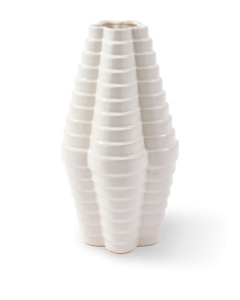 Vaza alba din ceramica 44 cm Mille-Feuille Pols Potten