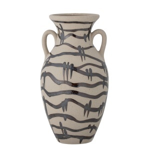 Vaza crem/neagra din ceramica 31cm Ohana Bloomingville