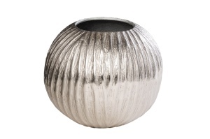 Vaza decorativa argintie din metal 20 cm Elegance The Home Collection