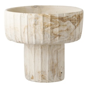 Vaza decorativa bej/maro din ciment 19 cm Dolce House Nordic