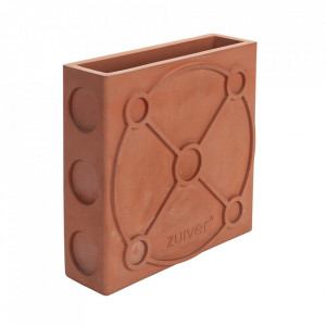 Vaza decorativa maro teracota din ciment 20 cm Graphic Zuiver