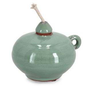 Vaza decorativa verde din ceramica 9 cm Esma Bizzotto