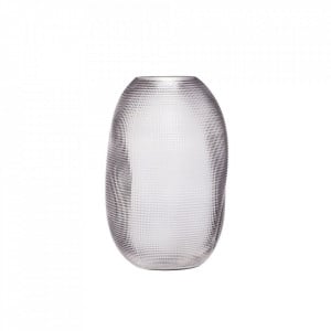 Vaza gri din sticla 30 cm Balloon Hubsch