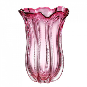 Vaza roz din sticla 35 cm Caliente Eichholtz