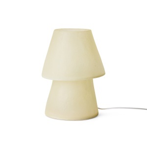 Veioza alb antic din sticla 35 cm Flana HKliving