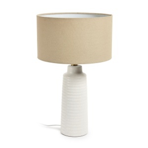 Veioza alba/bej din ceramica 58 cm Mijal Kave Home