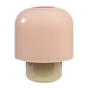 Veioza crem/roz din sticla 30 cm Kasumi Versmissen