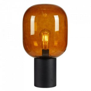 Veioza maro chihlimbar/neagra din metal 44 cm Brooklyn Markslojd