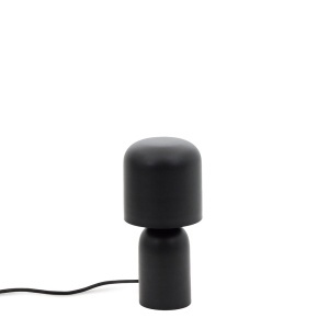 Veioza neagra din metal 28 cm Monze Kave Home