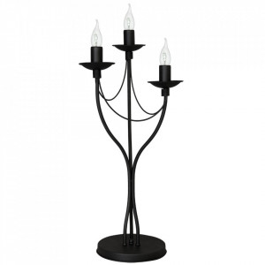 Veioza neagra din metal cu 3 becuri 63 cm Roza Quiet Object