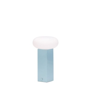 Veioza portabila albastra din metal 30 cm Low Hubsch