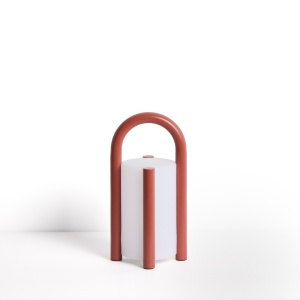 Veioza portabila maro teracota din metal 28 cm Leros Kave Home