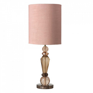 Veioza roz din sticla si bumbac 60 cm Caia Cozy Living Copenhagen