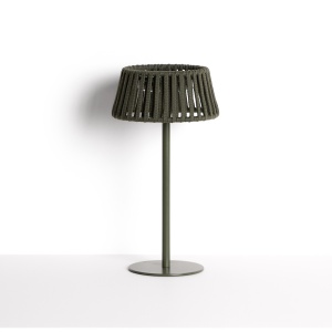 Veioza solara pentru exterior verde din metal 30 cm Aldet Kave Home