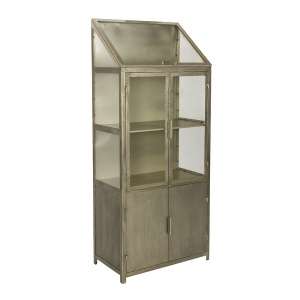 Vitrina gri din metal 151 cm Monviso Dutchbone