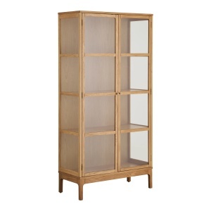 Vitrina maro din lemn 180 cm Zamora House Nordic