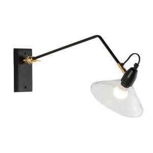 Aplica neagra/aurie din metal Kamenica Thai Natura