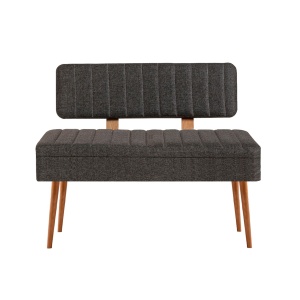 Banca gri antracit din textil 110 cm Vina 0400 The Home Collection