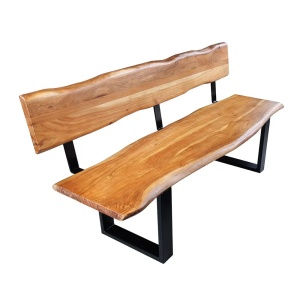 Banca maro/neagra din lemn 160 cm Mammut The Home Collection