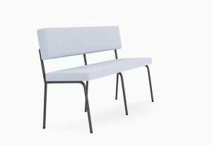 Banca neagra/albastra din metal 160 cm Monday Kvadrat Vidar Ice - 723 FEST