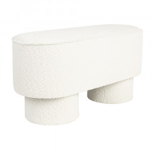 Bancheta alba din textil 93 cm Marcos Quiet Object