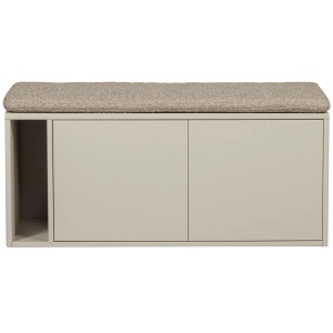 Bancheta din lemn gri 108 cm Settle Woood