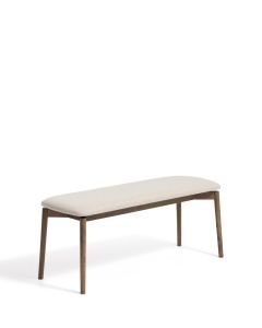 Bancheta maro din textil 122 cm Evera Chenille Kave Home