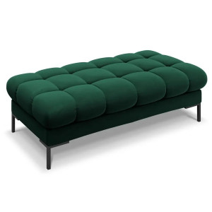 Bancheta verde inchis/neagra din catifea 133 cm Mamaia Micadoni