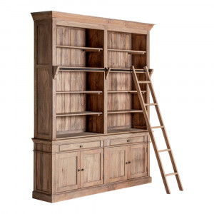Biblioteca maro din lemn 232 cm Madern Vical Home