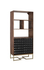 Biblioteca maro/neagra din lemn 181 cm Diamond Giner y Colomer