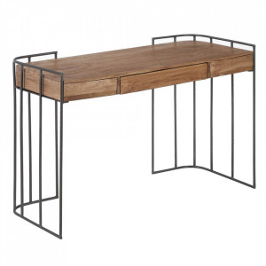 Birou maro/negru din lemn de mango si fier 50x120 cm Cullar Denzzo