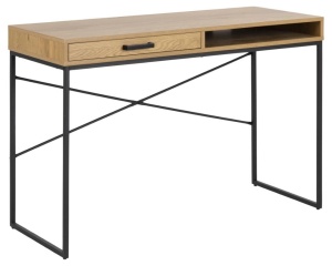 Birou maro/negru din metal 45x110 cm Seaford Oak Actona Company